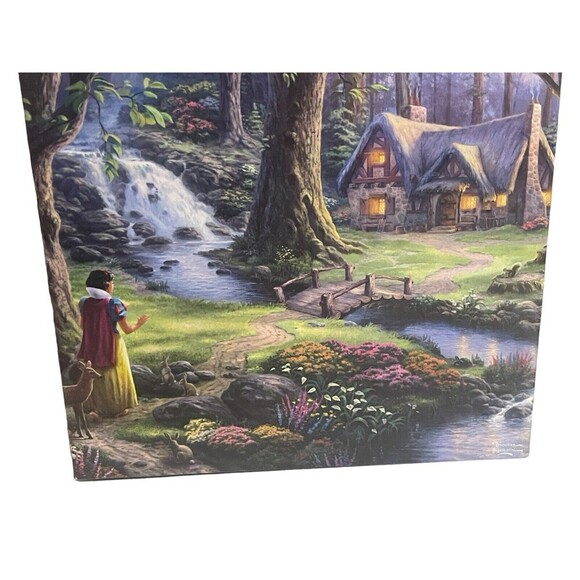 Disney Dreams Collection Thomas Kinkade Snow White Cottage Puzzle 750 Piece - Picture 5 of 10